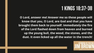 Prophets of the Old Testament 1 Kings 18:37-38