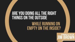 Powerful question asking if you're doing the right things outwardly but empty inside.