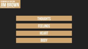 Graphic listing the human layers of thoughts, feelings, heart, and body in spiritual development.